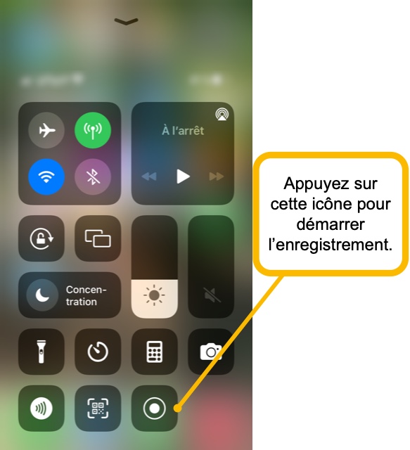 Réalisez un enregistrement d’écran sur iPhone, avec ou sans le son.