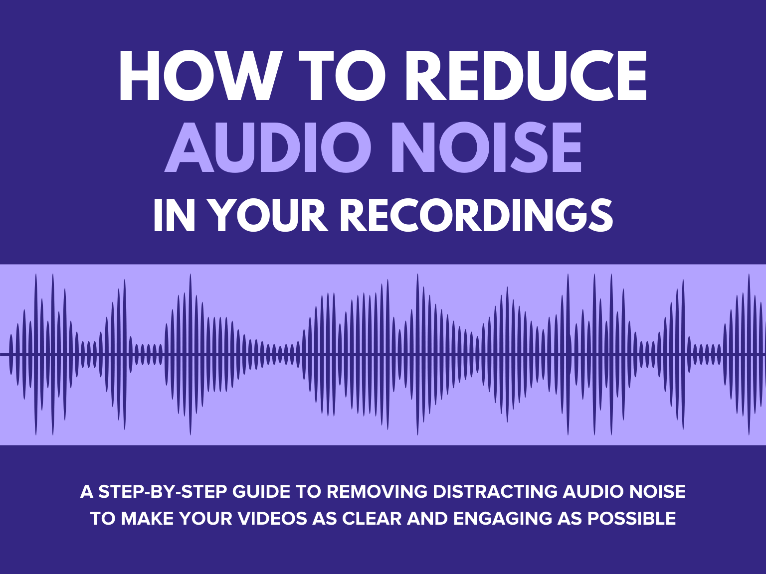 Cómo quitar el ruido de fondo de un audio