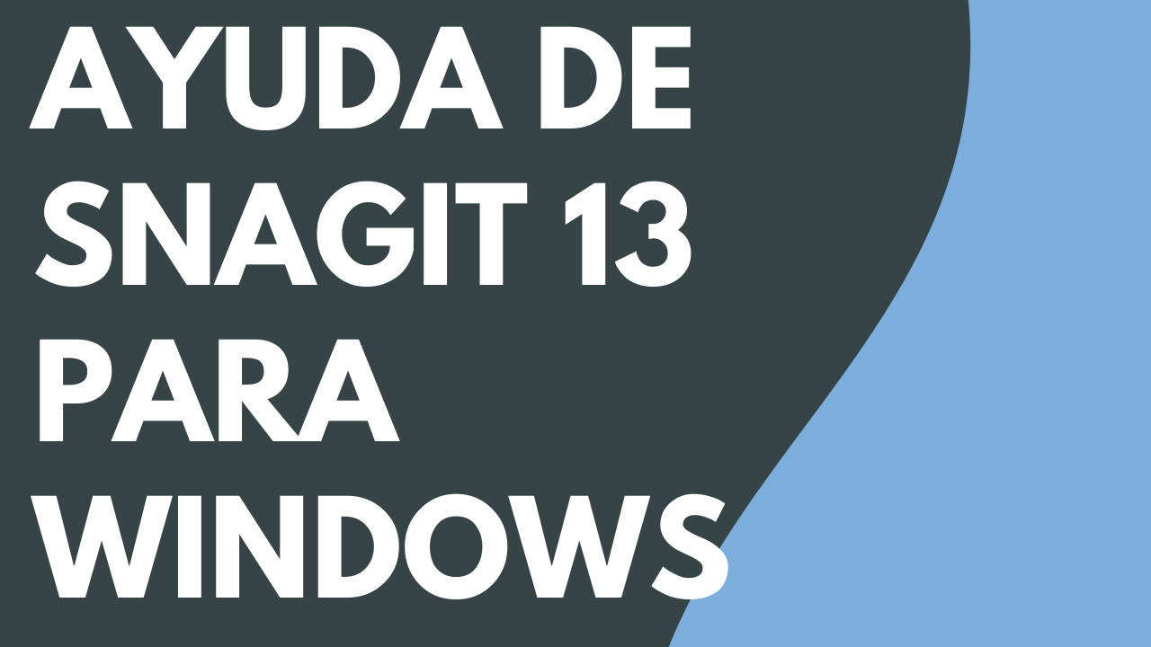 PDF de Ayuda de Snagit 13 para Windows