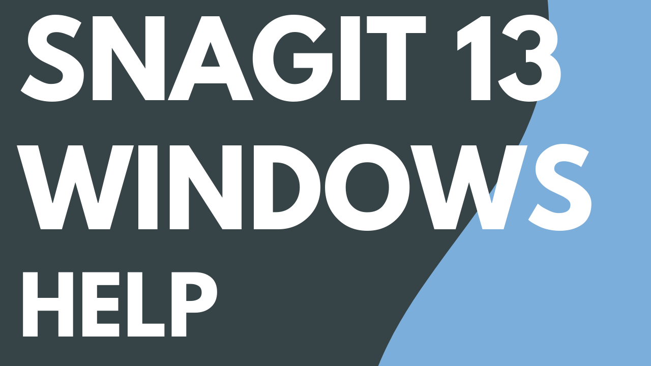 PDF de Ayuda de Snagit 13 para Windows