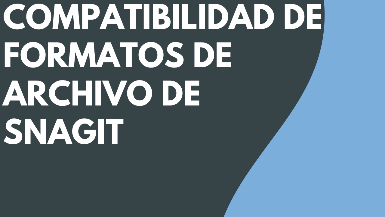 Compatibilidad de formatos de archivo de Snagit