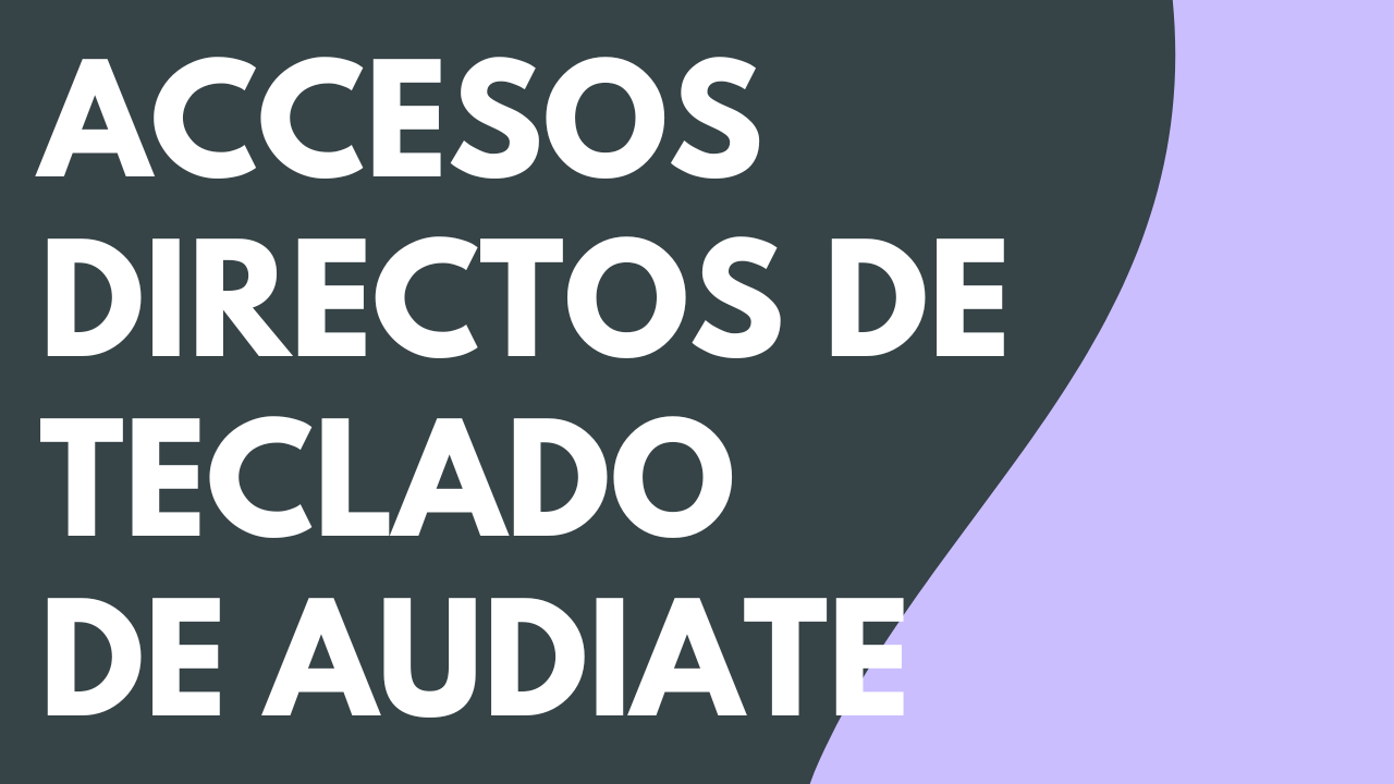 Accesos directos de teclado de Audiate