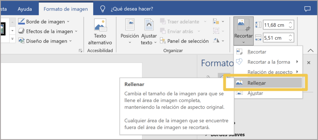 Cómo recortar una imagen en Word