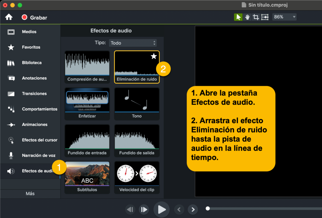 Eliminar el ruido de fondo de un audio