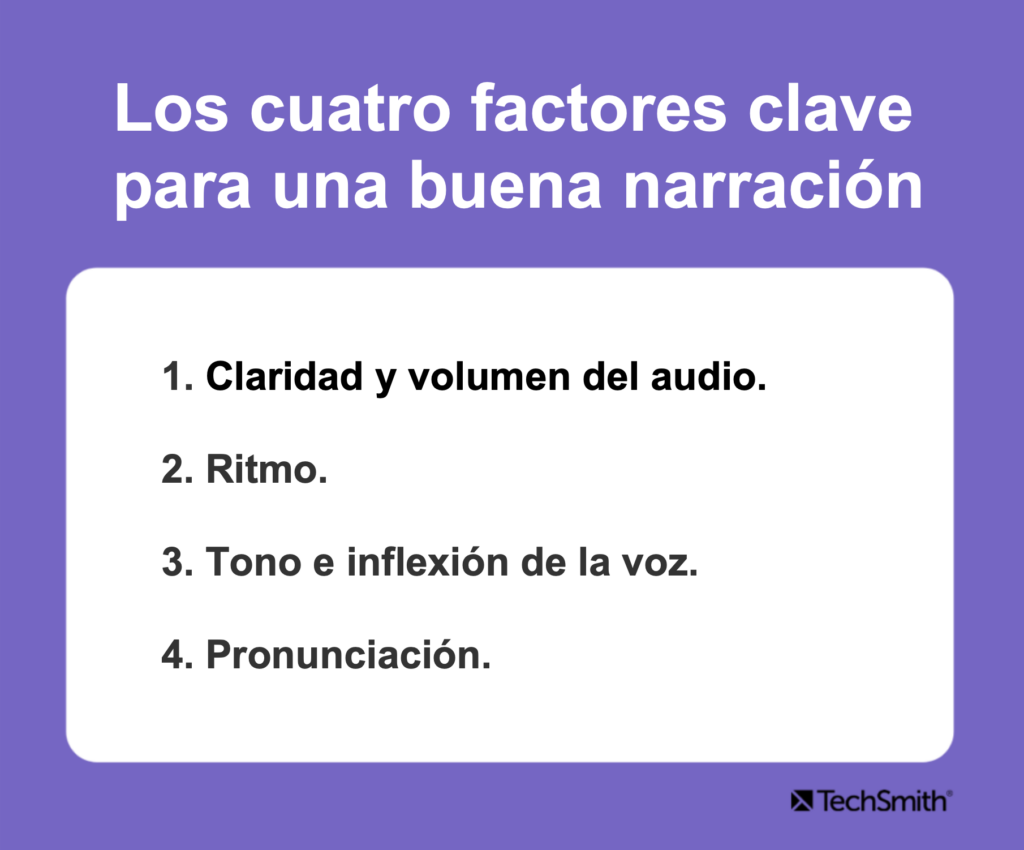 Factores clave para hacer una buena narracion