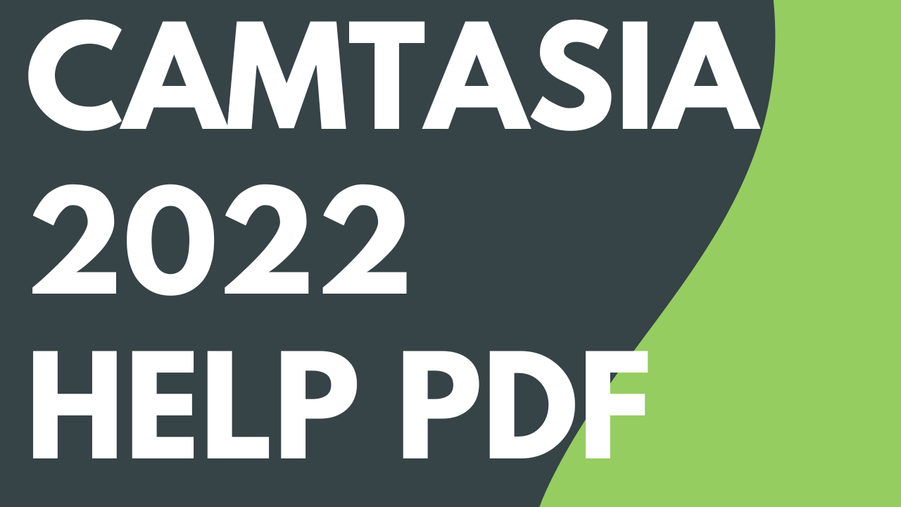 PDF de ayuda de Camtasia 2022