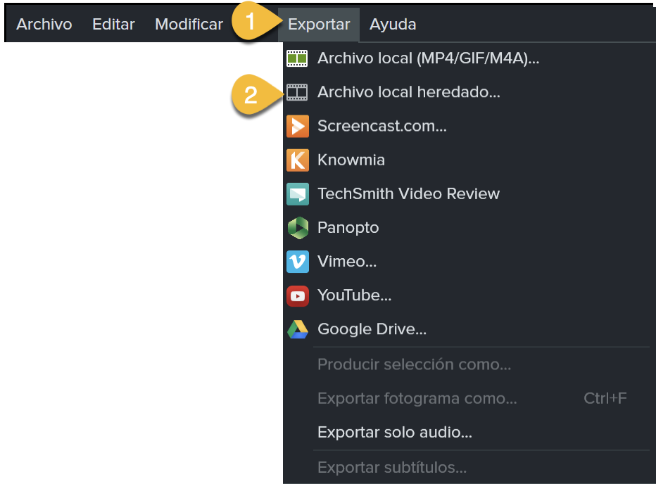 Como separar audio de video con Camtasia.