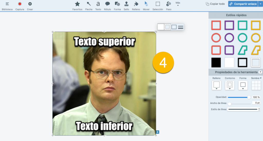 Usar Snagit para hacer un meme