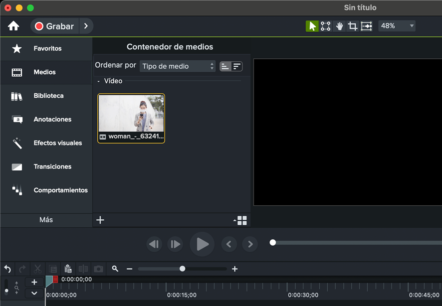 Camtasia para invertir un vídeo