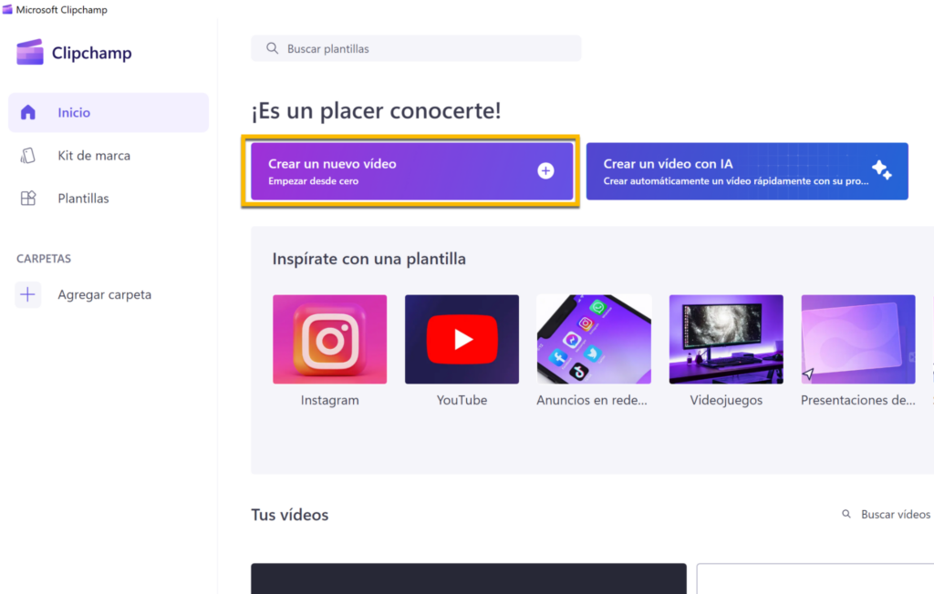 Clipchamp para hacer video con fotos y musica