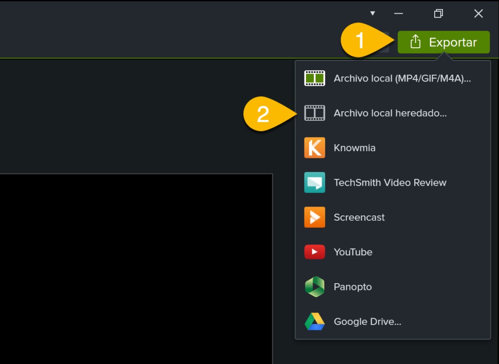 Comprimir videos con Camtasia en Windows