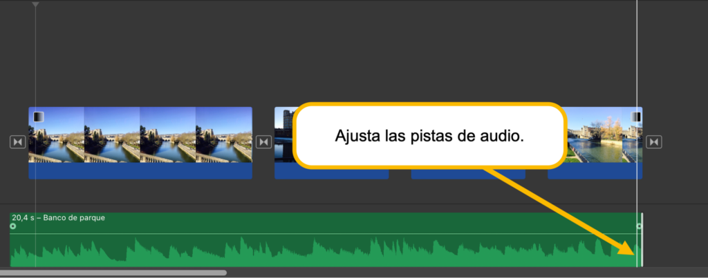 iMovie : ajustar la musica