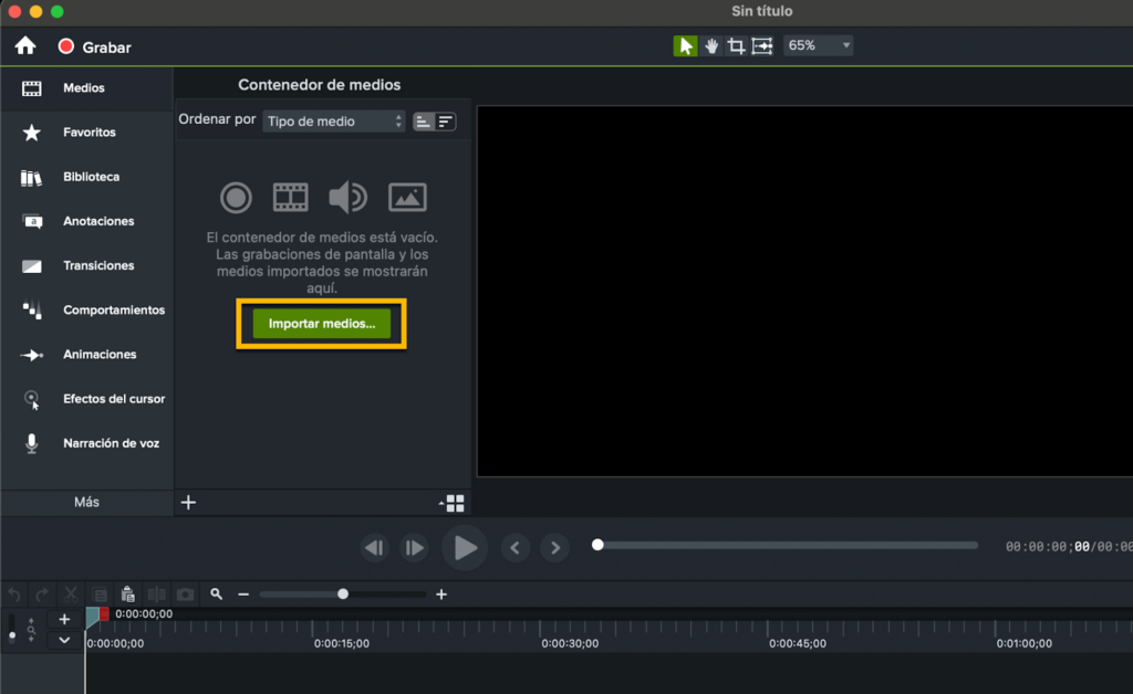 Importar fotos y musica en Camtasia