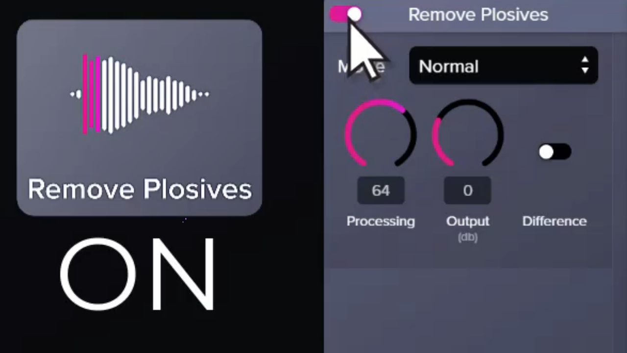 Efecto de audio de eliminación de plosivas