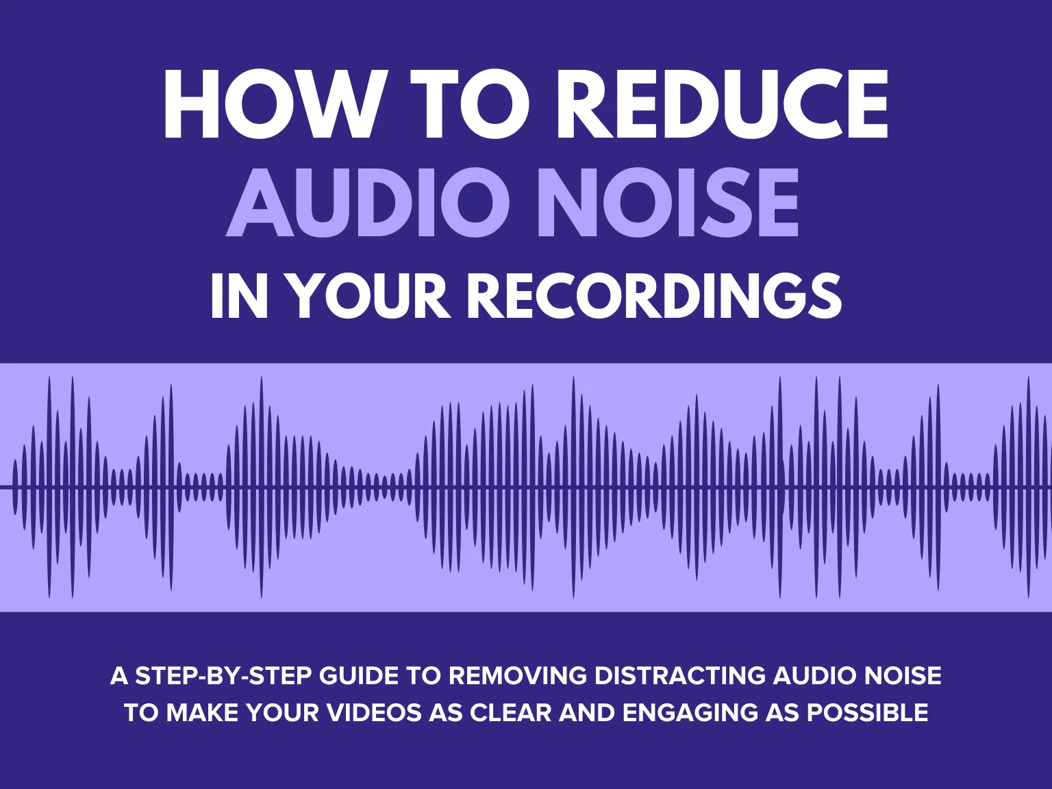 Cómo quitar el ruido de fondo de un audio